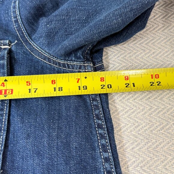 Madewell Denim Jacket Womens Small Blue Northward Cropped‎ Army Sherpa Collar - Picture 10 of 13